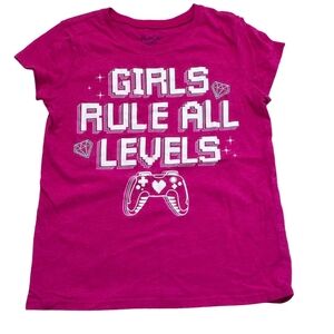 Childrens Place Girls M 7 8 Short Sleeve T Shirt Top Diamond Stars Gamepad